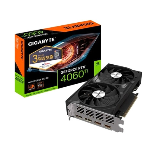 GIGABYTE 지포스 RTX 4060 Ti WINDFORCE OC D6 8GB 피씨디렉트 - [단순개봉]