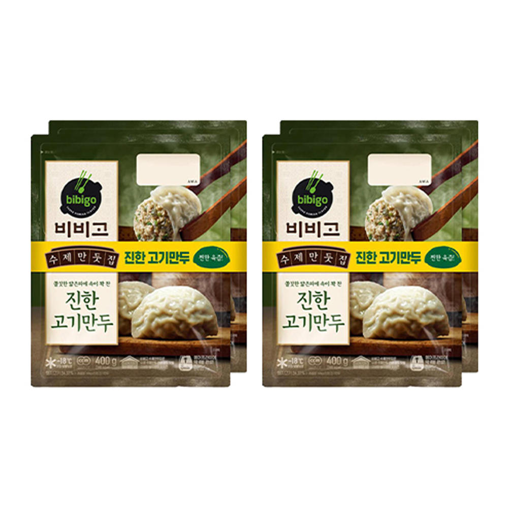 CJ 비비고 수제 진한 고기만두 400g X 4팩