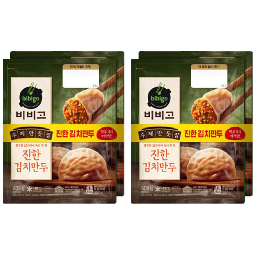 CJ 비비고 수제 진한 김치만두 400g X 4팩