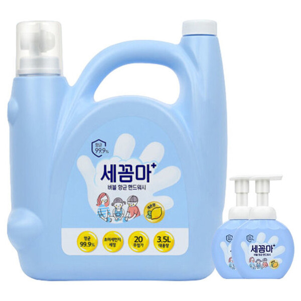 세꼼마 핸드워시 3.5L 레몬향 + 증정 레몬향 공병250ml X 2개