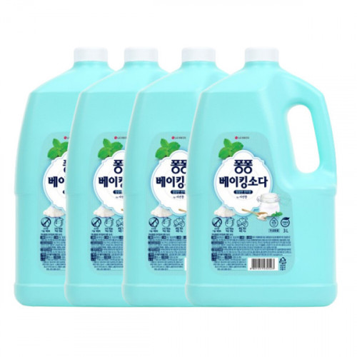 퐁퐁 주방세제 베이킹소다 3000ml X 4개