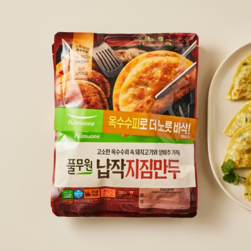 풀무원 납작 지짐만두 350g X 2봉