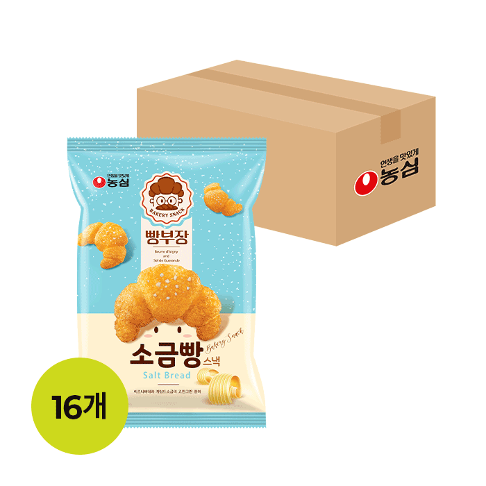 농심 빵부장 소금빵 55g X 16개