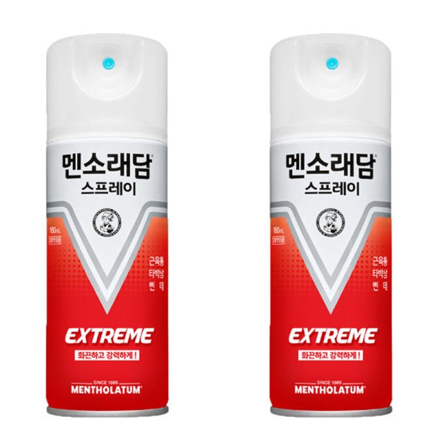 멘소래담 스프레이 익스트림 에스 핫타입 파스 180ml X 2개