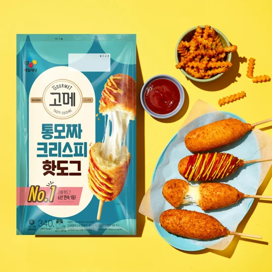 CJ 비비고 고메 통모짜 핫도그 340g