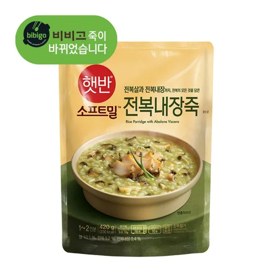 CJ 비비고 햇반 소프트밀 전복내장죽 420g X 2개