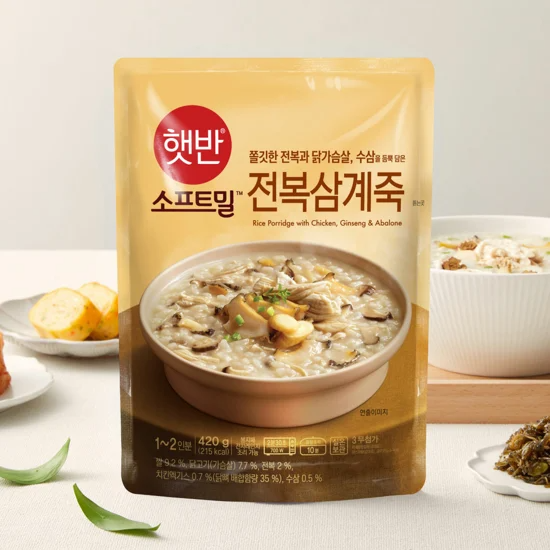 CJ 비비고 햇반 소프트밀 전복삼계죽 420g X 2개