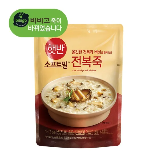 CJ 비비고 햇반 소프트밀 전복죽 420g X 2개