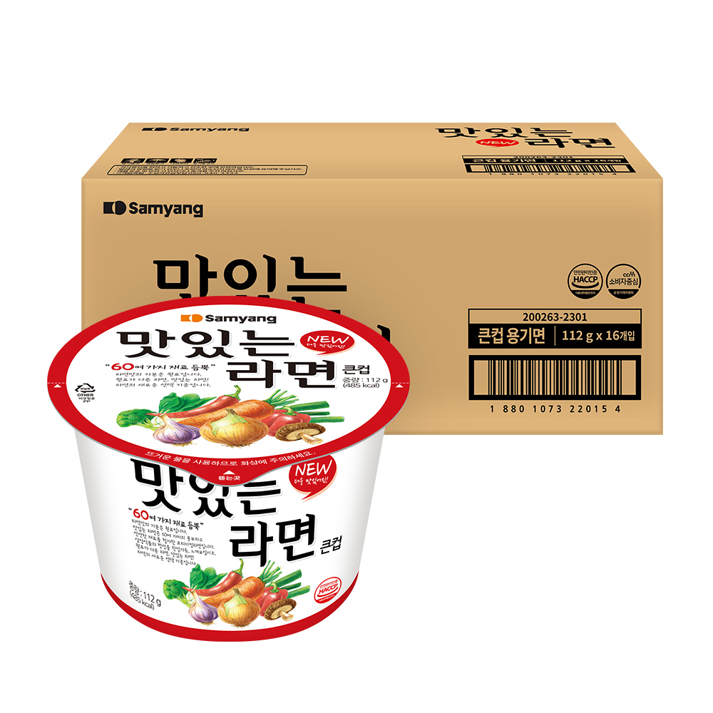 삼양 큰컵 맛있는라면 112g x 16입