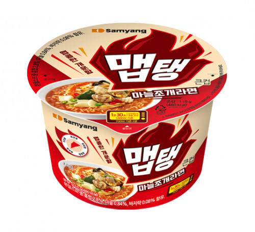 삼양 큰컵 맵탱 마늘조개라면 110g X 16입