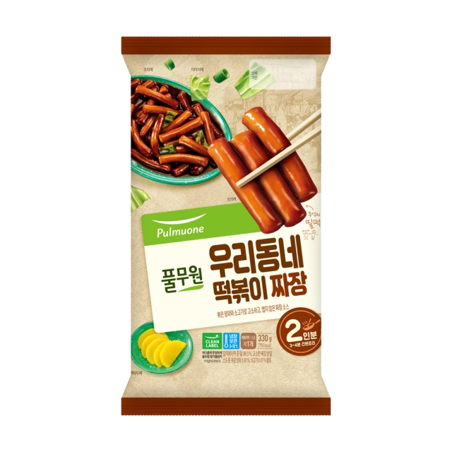 풀무원 우리동네 짜장 떡볶이 330g X 2개